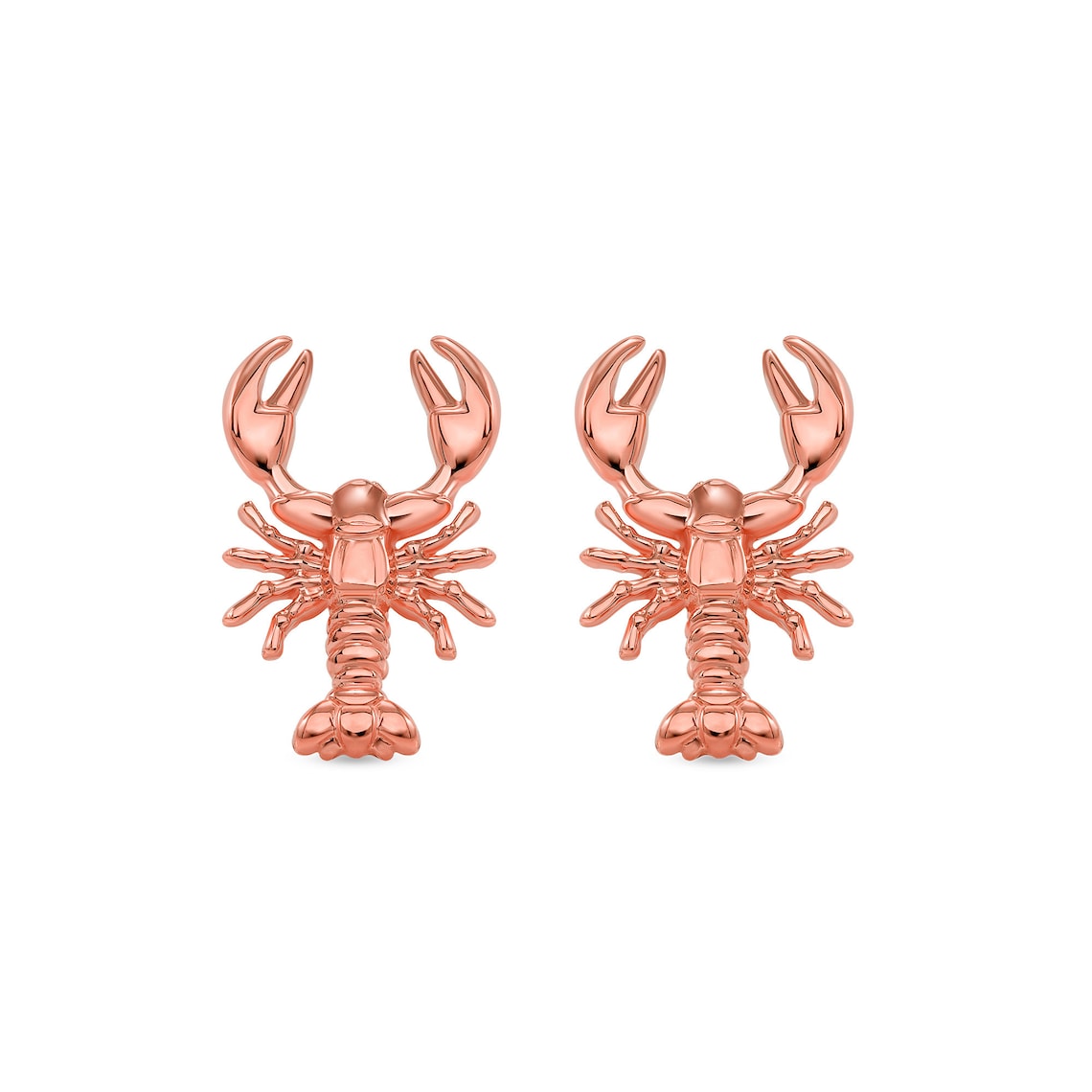 14k Solid Gold Lobster Post Earrings. Lobster Studs. Etsy