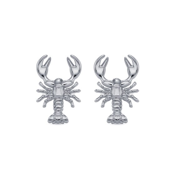 14k Solid Gold Lobster Post Earrings. Lobster Studs. - Etsy