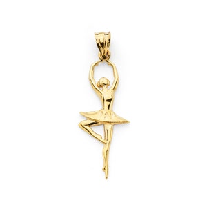 14K Yellow Gold Ballerina Pendant, Ballerina Pendant, Ballerina Jewelry, Gold Pendant, Gold Jewelry, Dainty Jewelry, Ballerina