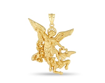 14k Gold St Michael - Etsy