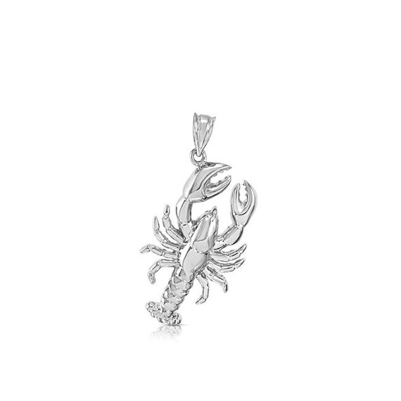 14k Solid Gold Lobster Pendant. Sea Life Pendant Lobster Jewelry