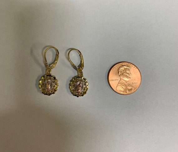 Tricolor 2024 earrings 14k