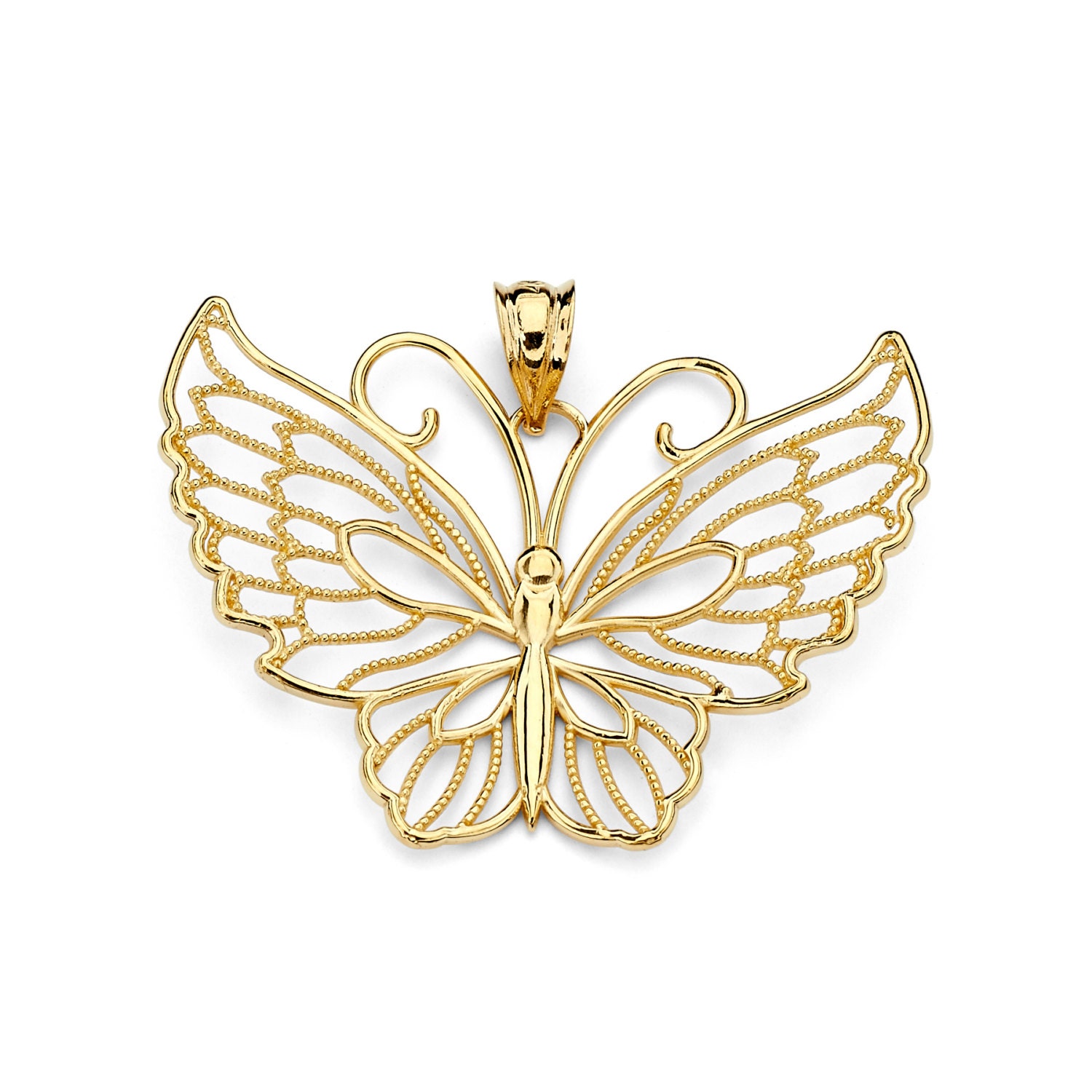 14K Gold Butterfly Pendant Butterfly 