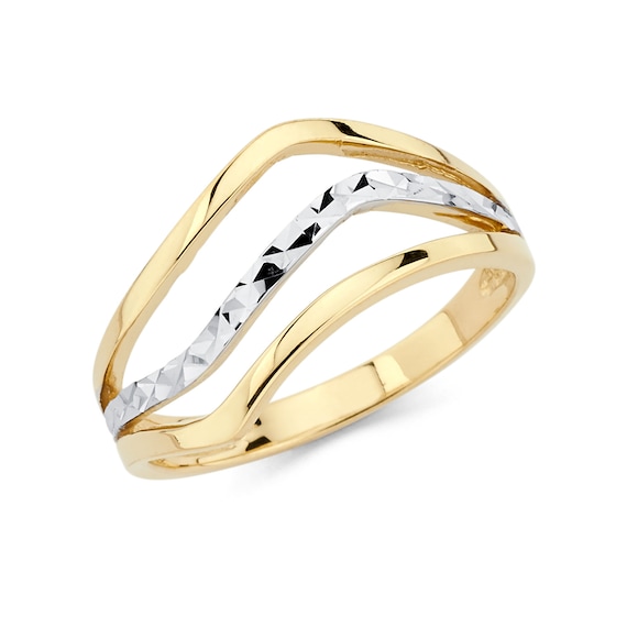 Bestseller Fine Grooved Fancy Designer Wedding Ring - FC101066 - 14K Gold