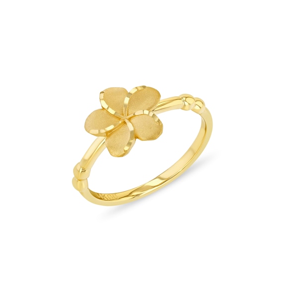 Plumeria clearance gold ring