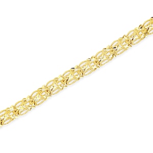 14k massives Gold Hugs N Kisses Armband, XOXO Armband.