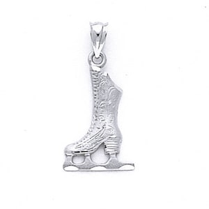 Ice Skate Pendant,Sterling Silver,Ice Skate Charm,Ice Skating,Winter Olympics,Ice Skate Necklace,Figure Skating