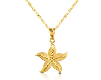 14K Yellow Gold BOOTHBAY HARBOR Starfish Charm With Necklace  display picture 1