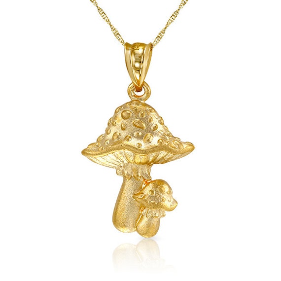 Solid Gold Mushroom Necklace – James Michelle