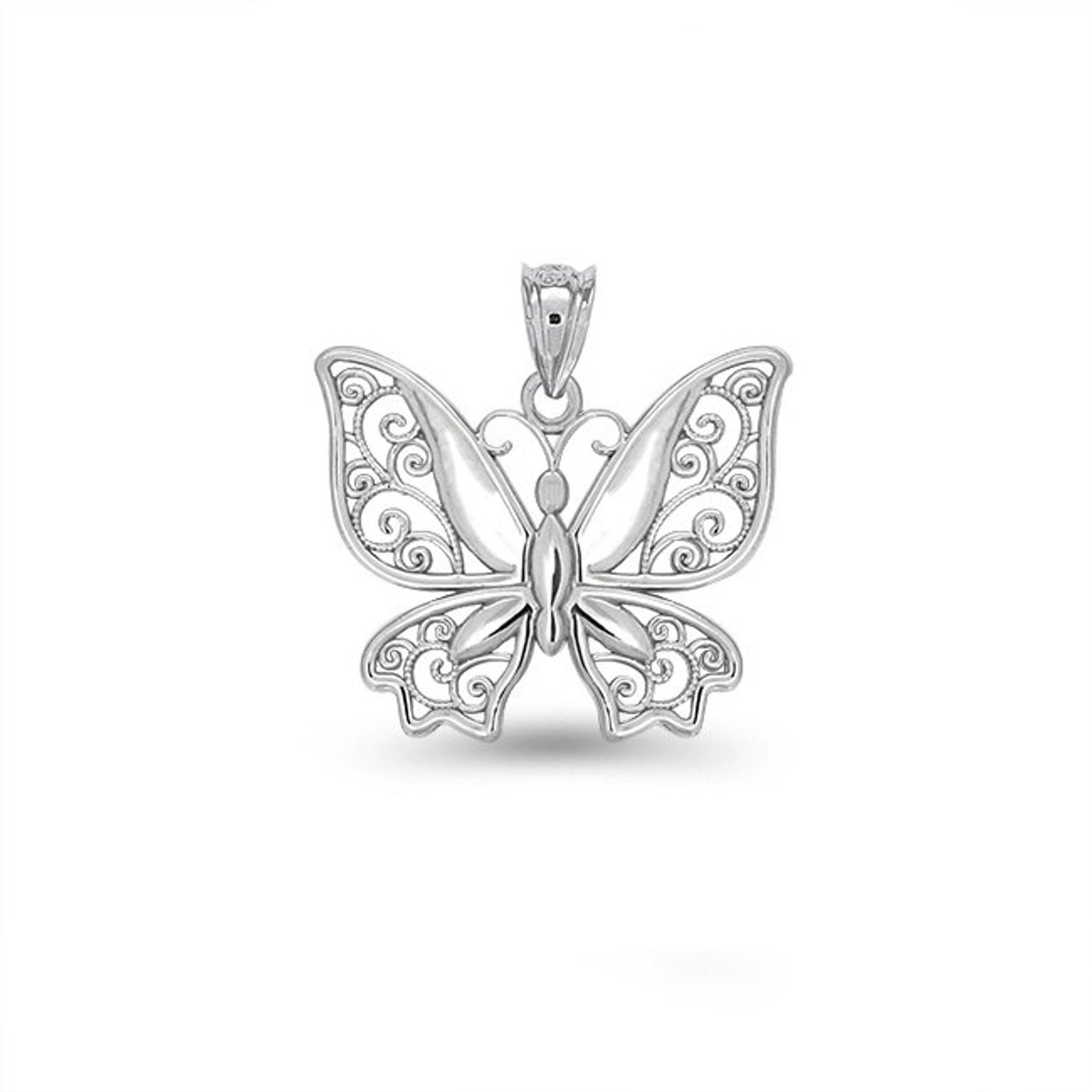 Sterling Silver Butterfly Charm butterfly charm silver Etsy