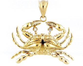 26 mm Jewels Obsession Crab Pendant 14K Rose Gold Crab Pendant 26 mm Jewels Obsession Crab Pendant 14K Rose Gold Crab Pendant