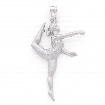 Dancer Ballerina with Ponytail Dancing Charm Sterling Silver, Made in the USA Dancer Ballerina with Ponytail Dancing Charm Sterling Silver, Made in the USA