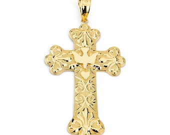Gold Cross Religious Dove Religious 