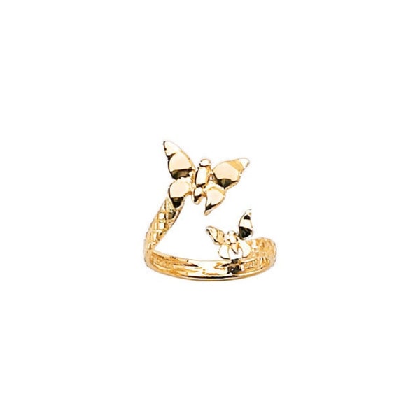 14K Yellow Gold Butterfly Toe Ring, Butterfly Toe Ring, Butterfly Jewelry, Gold Toe Ring, Gold Jewelry, Butterfly