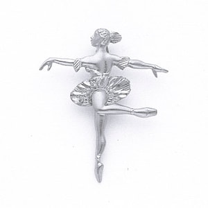 Sterling Silver Cross Ballerina Pendant.