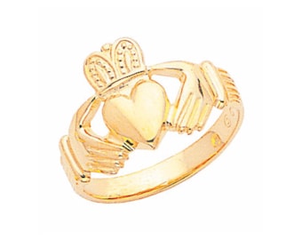 14k gold claddagh ring. Men's claddagh ring,Irish ring, Men's irish ring, Claddagh
