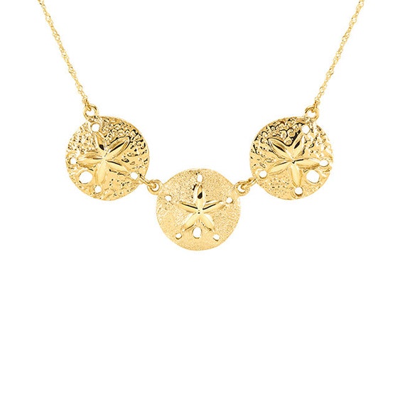 Pendants Beach and Sea Life Charms 14K White Gold Filigree Sand Dollar Charm Pendant