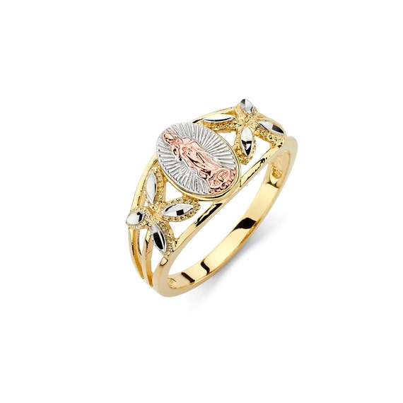 Todays Photo - Two Colour Gold Diamond Leaf Ring