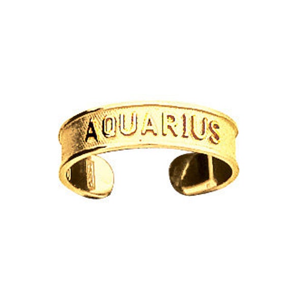Anello della punta del segno zodiacale dell'Acquario regolabile in