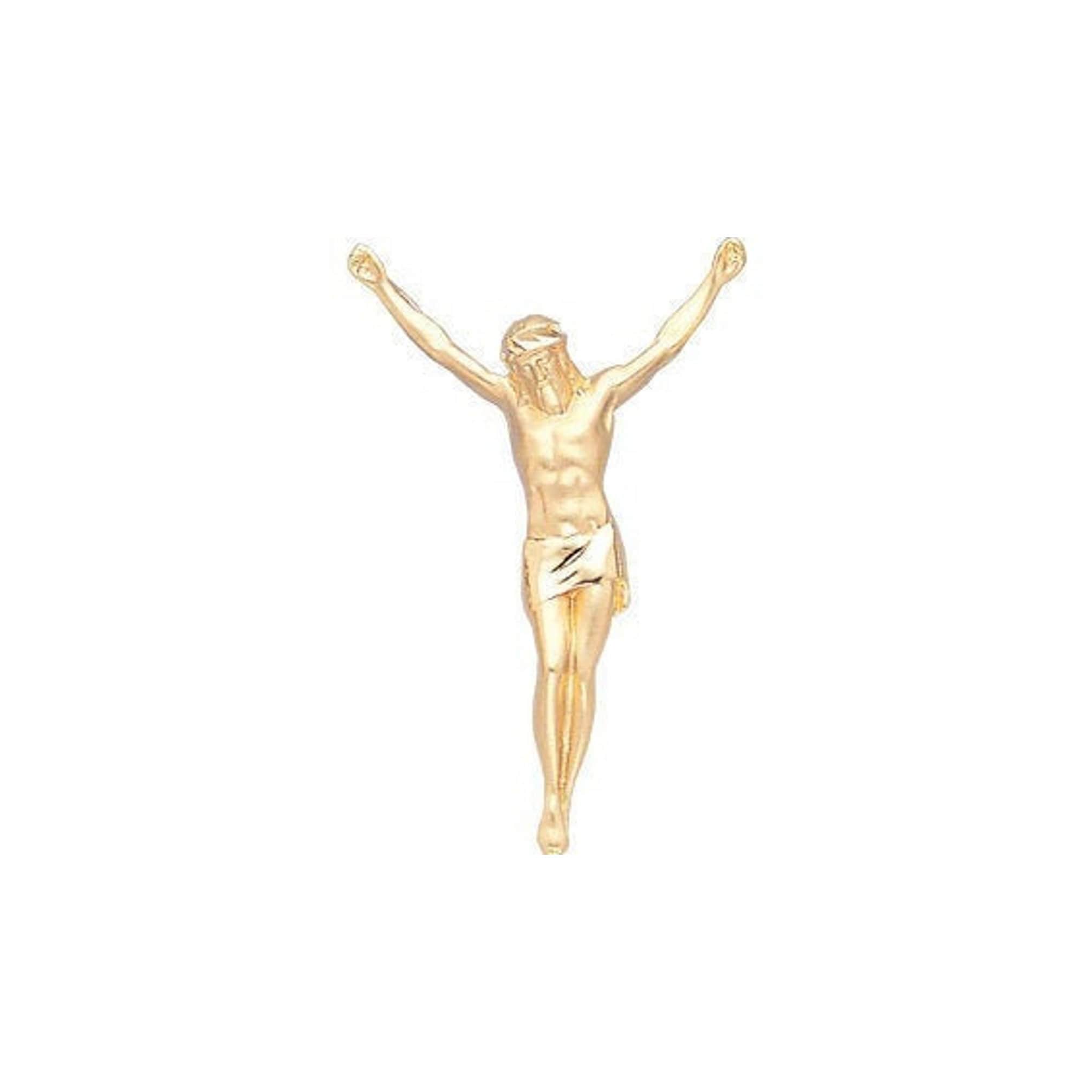 14k solid gold Jesus Pendant. | Etsy