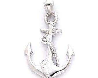 Sterling Silver Anchor Charm, Anchor, Sealife,Nautical Jewelry