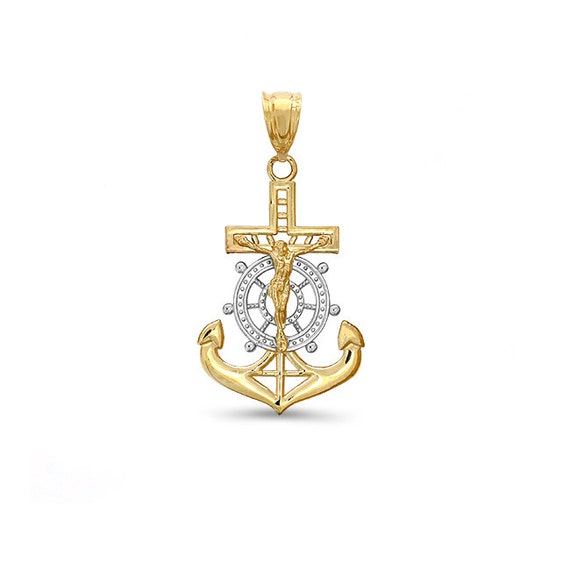 14k gold mariners cross pendant outlet