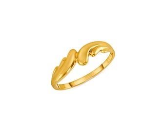 Anillo de oro macizo de 14 k con espiral: anillo para bebé, niño o meñique