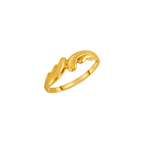 Etsy solid 2024 gold ring