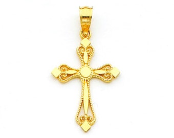 14 karaats vergulde Mini Cross charme