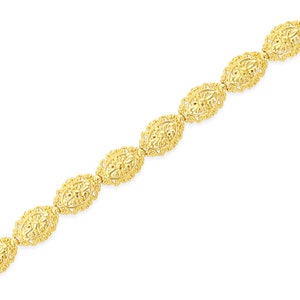 14k solid gold filigree bracelet.
