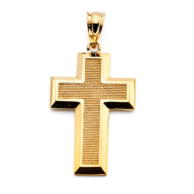 14k Gold Cross Pendant Cross Pendant Crosses Cross Designs Cross Jewelry Jesus Religion Religious Jewelry Cross Crosses God