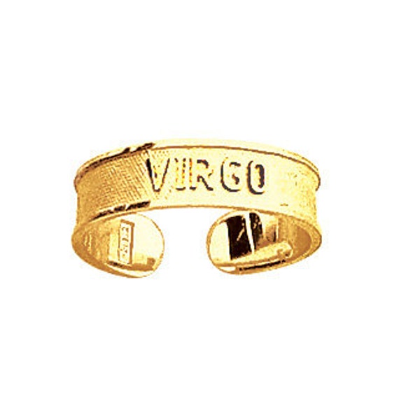 Anillo del dedo del pie del signo del zodíaco ajustable del oro