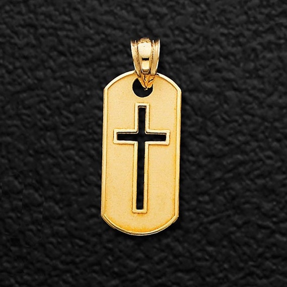 cross dog tag