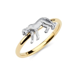 14K Two-Tone Gold Panther Ring, Panther Ring, Panther Jewelry, Gold Panther, Gold Ring, Gold Jewelry, Two-Tone Panther, Panther, Ring