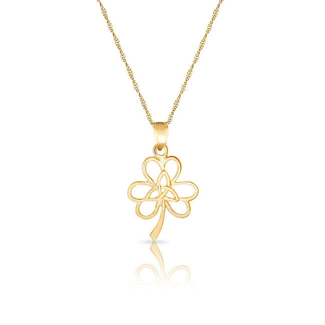 1 Oak, Jewelry, Formal Gold Oak Designer Clover Necklace Pendant