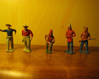 lead cowboy and indian figures