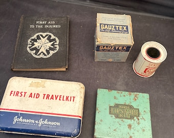 Vintage First Aid Kits and Supplies