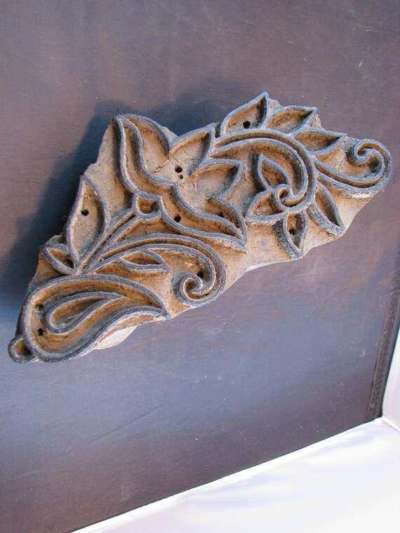 Vintage Wooden Wallpaper Printing Block Etsy
