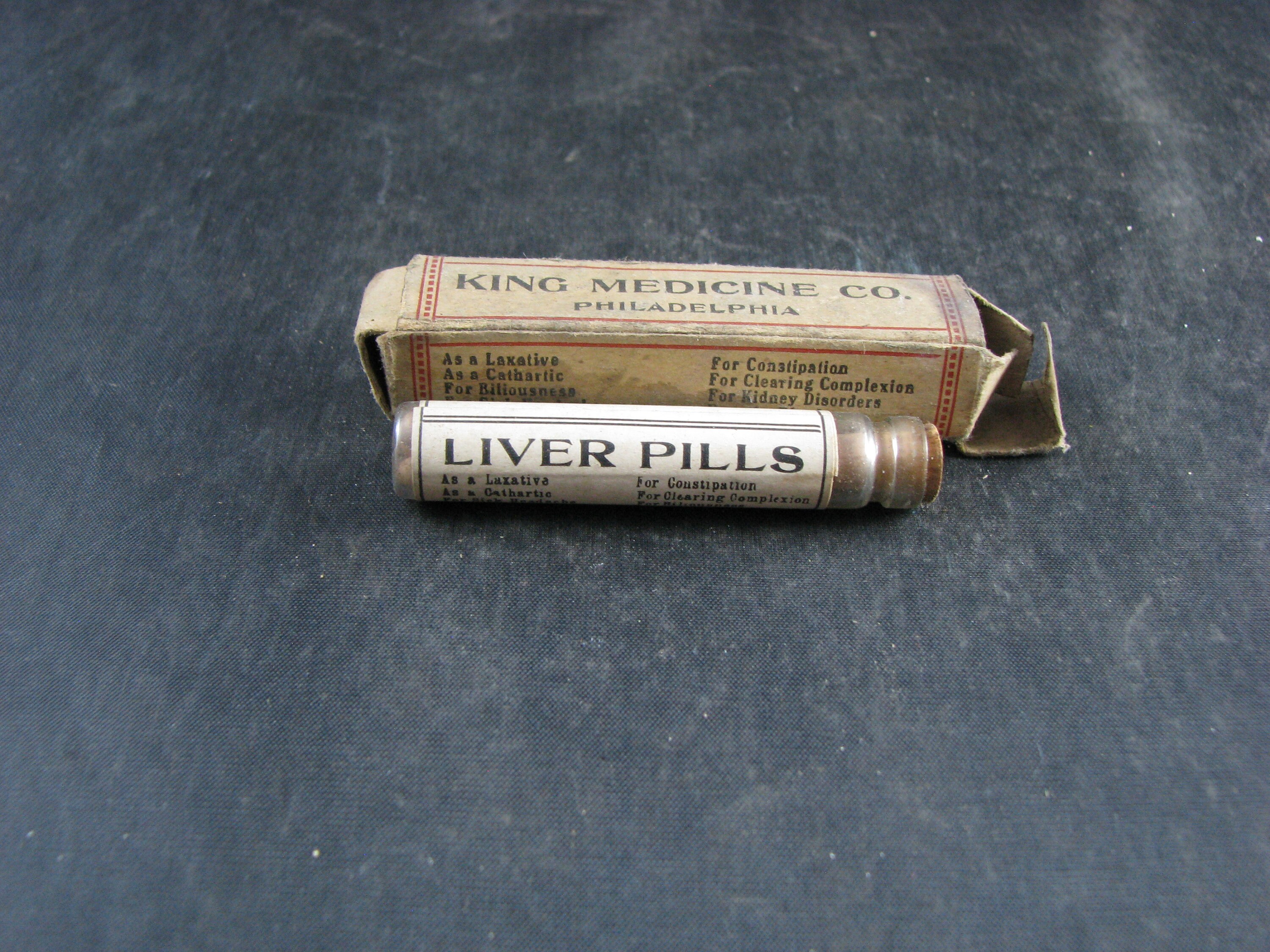 Antique King Medicine Co. Liver Pills Bottle And Original Box Etsy