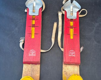 Antique F.D. Peters Co Wooden Children’s Skis