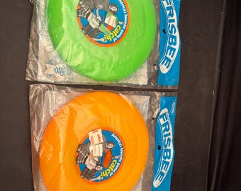 Two Vintage Frisbees in Original Packaging