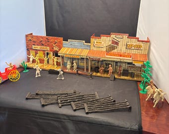 Marx Roy Rogers Western Town Playset with Original Box