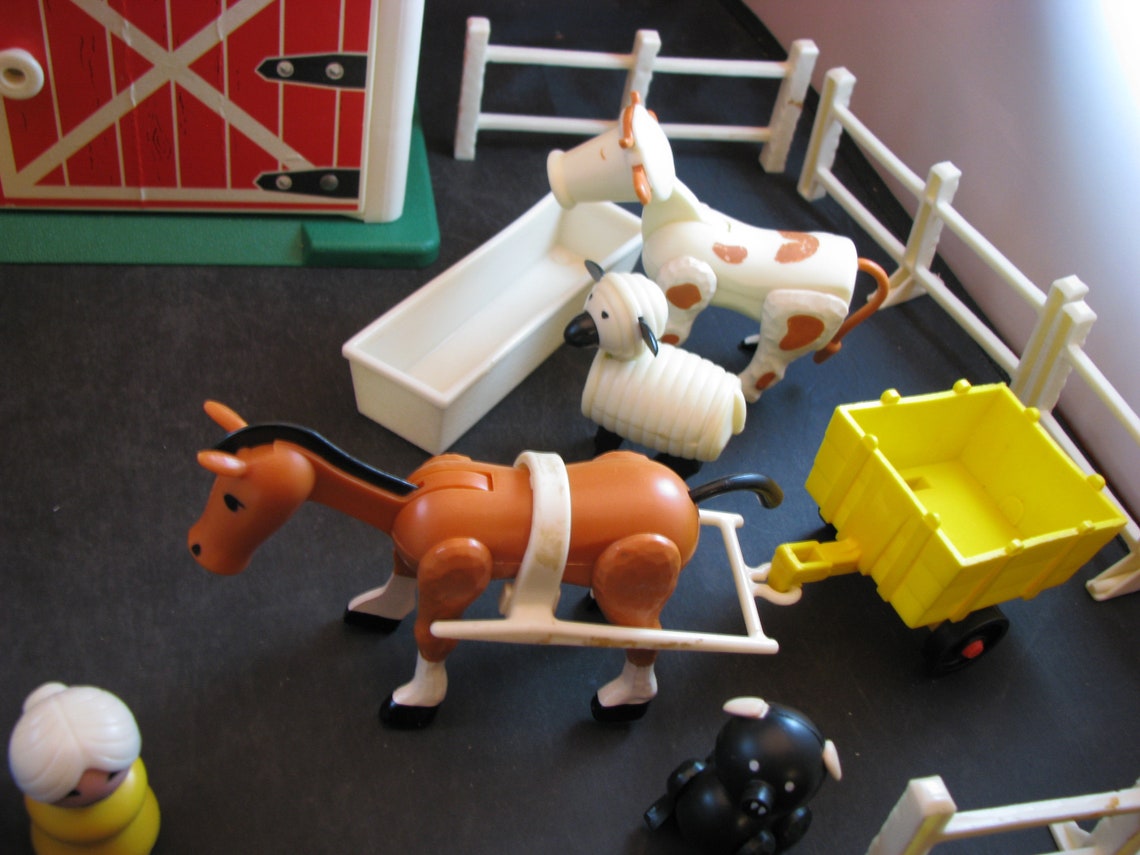 Vintage Fisher Price Farm Playset With Original Box - Etsy