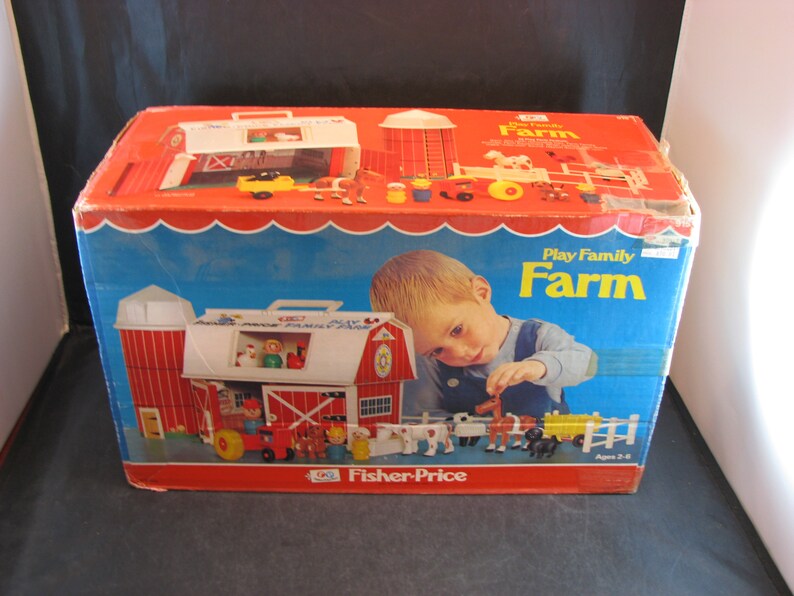 Vintage Fisher Price Farm Playset With Original Box - Etsy