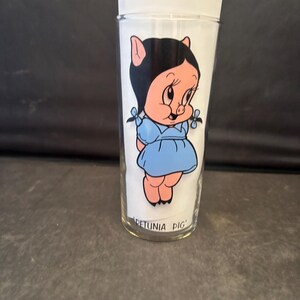 Vintage 1973 Pepsi Petunia Pig Character Glass