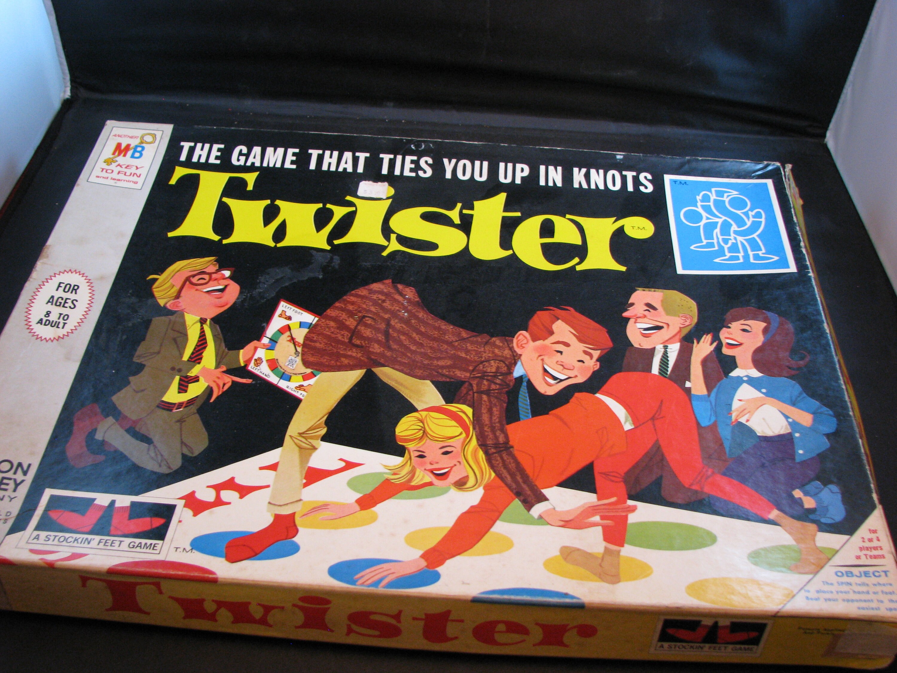Twister Game 1966- Dollhouse Miniature 1:12 scale - Dollhouse Accessory 1960s Dollhouse party game Dollhouse Twister Game Box & Game Mat