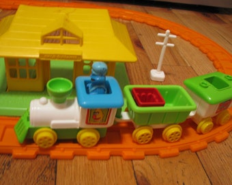 Vintage Sesame Street Railroad With Original Box