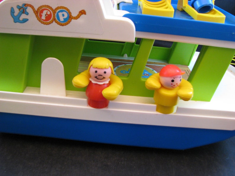 Vintage Fisher Price House Boat With Original Box Etsy