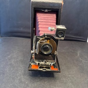 Antique Kodak Folding No. 3A Camera With Original Leather Case