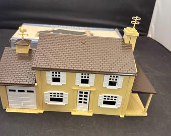 Vintage Plasticville 2 Story Colonial House